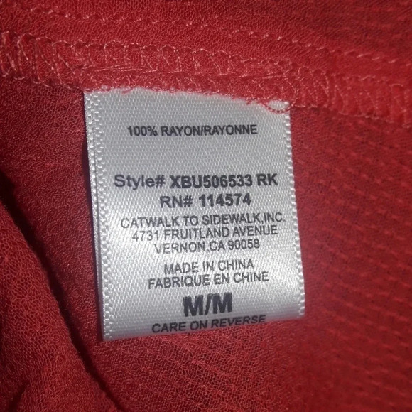 Ro & De Asymmetric Ruffle Cami Tank Top Tee M NWT - Picture 6 of 6